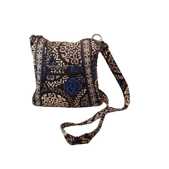 Vera Bradley Canterberry Cobalt Crossbody Purse Bag 11" x 11" x 2" - Picture 1 of 7